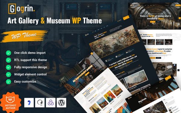 Gogrin - Art Gallery and Museum WordPress Theme - Image 1
