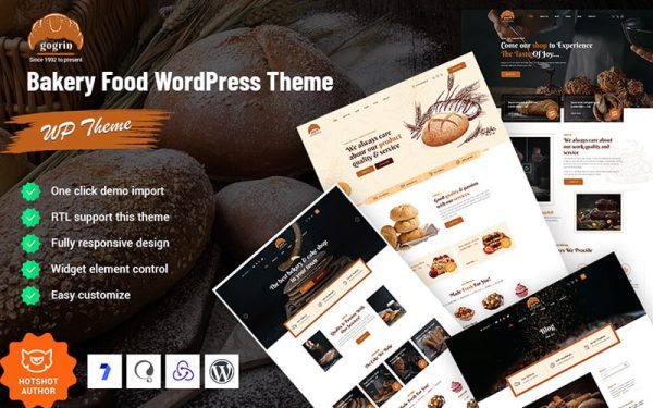 Gogrin - Bakery Food WordPress Theme - Image 1
