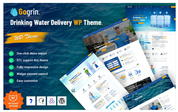 Gogrin - Drinking Water Delivery WordPress Theme - Image 1