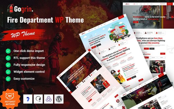 Gogrin - Fire Department & Fire Station WordPress Theme - Image 1