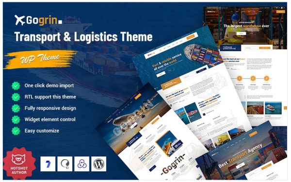 Gogrin - Transport & Logistics WordPress Theme - Image 1