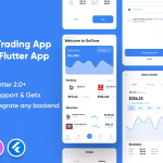GoGrow: Stock Market Trading App - Charts - Wallet Android + iOS Flutter App UI Template