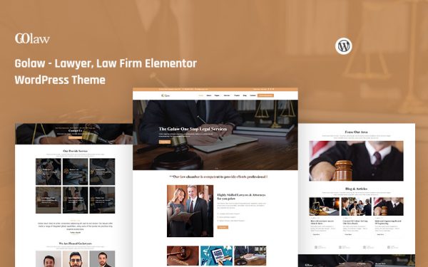 Golaw - Lawyer, Law Firm Elementor WordPress Theme - Image 1