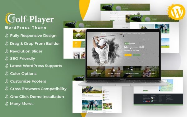 Golf player - Golf and Sport WordPress Theme - Image 1