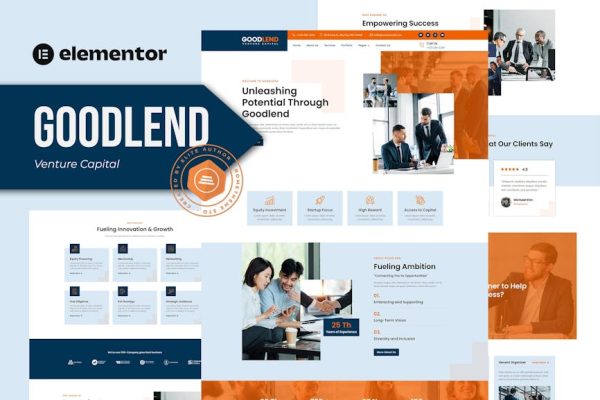 Goodlend - Venture Capital & Investment Elementor Template Kit - Image 1