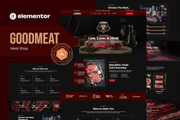 Goodmeat - Meat Shop & Butcher Elementor Template Kit - Image 1