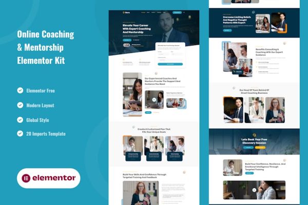 Goro - Online Coaching & Mentorship Elementor Template Kit - Image 1