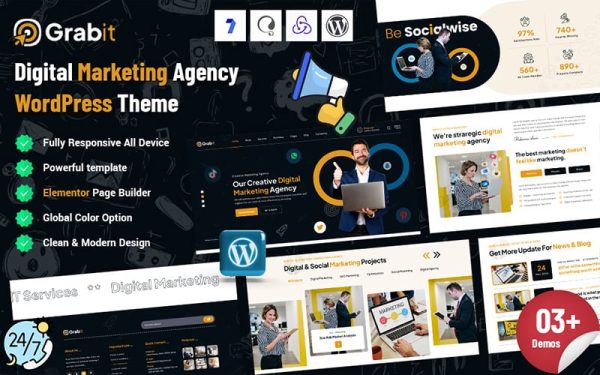 Grabit - Digital Marketing WordPress Theme - Image 1