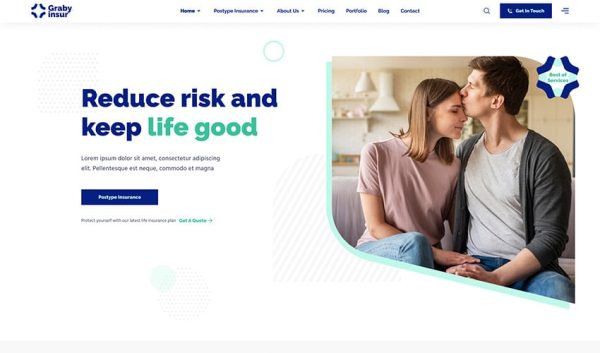 Grabyinsur - Insurance Company Wordpress Theme - Image 1