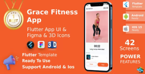 Grace app android ios figma 3d icons ui kit flutter fitness .png
