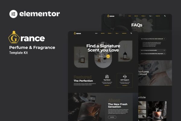 Grance - Perfume & Fragrance Elementor Template Kit - Image 1