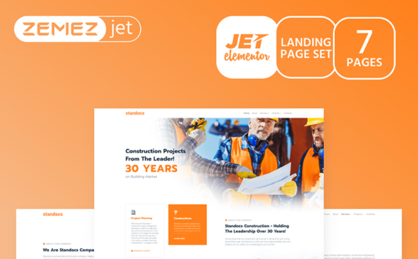 Grandbuild - Construction Company Jet Elementor Template - Image 1