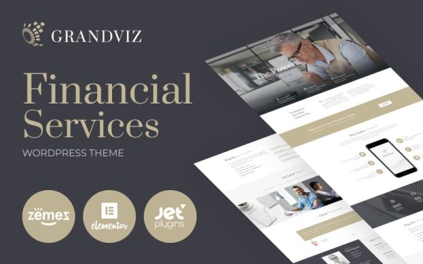 Grandviz - Financial Company Premium WordPress Theme - Image 1