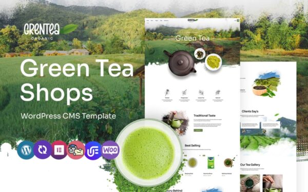 Grentea - Organic And healthy Tea Store Multipurpose WordPress Elementor Theme - Image 1