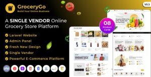 Grocerygo single vendor online grocery store laravel website platform .jpg