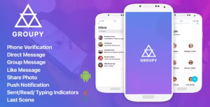 Groupy group chat messenger app like groupme codermarket.png