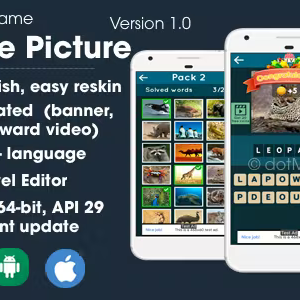 Guess The Picture (Unity Game + Android + iOS + AdMob)