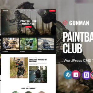 Gunman - Paintball Club WordPress Elementor Theme