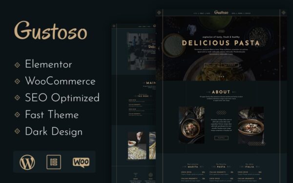 Gustoso Restauant WordPress Theme - Image 1