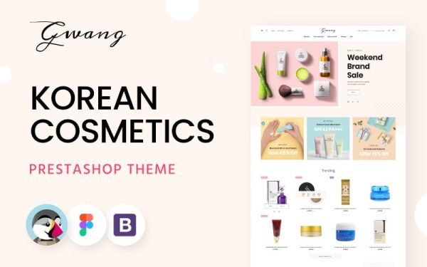 Gwang - Korean Cosmetics Ecommerce Templates PrestaShop Theme - Image 1