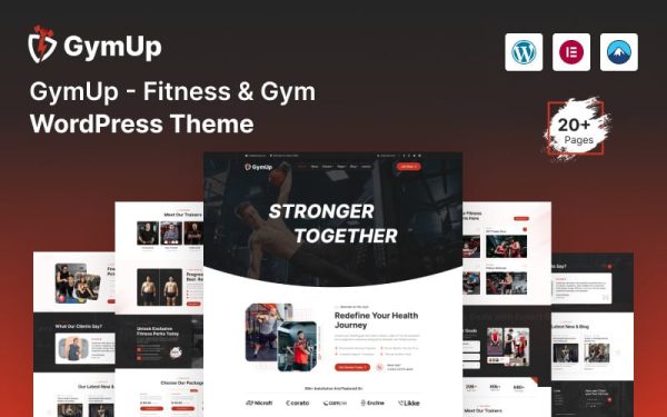 GymUp - Fitness and Gym WordPress Theme - Image 1