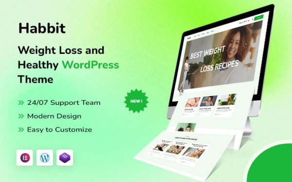 Habbit – Weight Loss Recipes, Fitness & Health Coaching Cosmetics WordPress Theme - Image 1