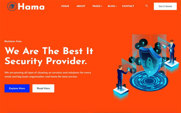 Haman - Cyber Security Solutions WordPress Theme - Image 1