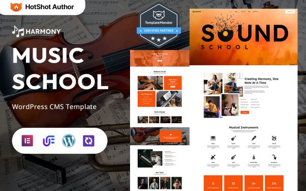 Harmony - Music School And Online Classes WordPress Elementor Theme - Image 1