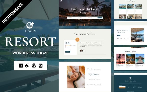Haven - Wellness Resort & Retreat Center WordPress Elementor Theme - Image 1