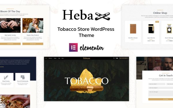 Heba - Tobacco and Cigars WordPress Theme - Image 1