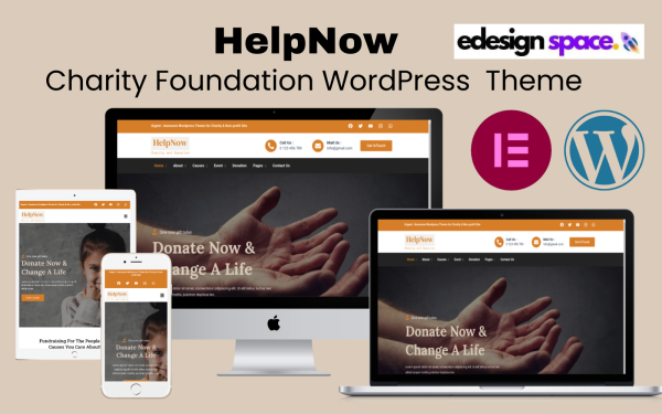 HelpNow - Charity Foundation and Donation WordPress Elementor Theme - Image 1