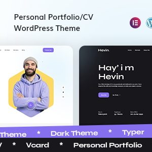 Hevin - Personal Portfolio/CV WordPress Theme