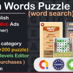 Hidden Words, word search puzzle (Complete unity game + AdMob + GDPR)