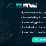 Hide Anything - Hide posts, pages or blocks from specific sections and users. Supports scheduling.