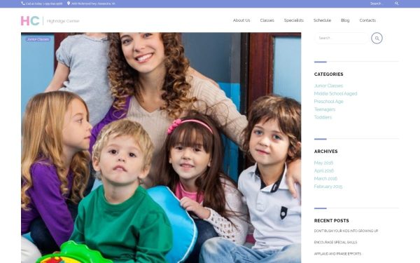 Highridge Center - Kindergarten & Child Care WordPress theme - Image 1
