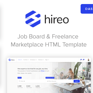 Hireo - Job Board & Freelance Services Marketplace HTML Template