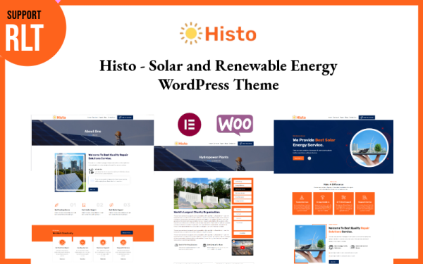 Histo - Solar and Renewable Energy WordPress Theme - Image 1
