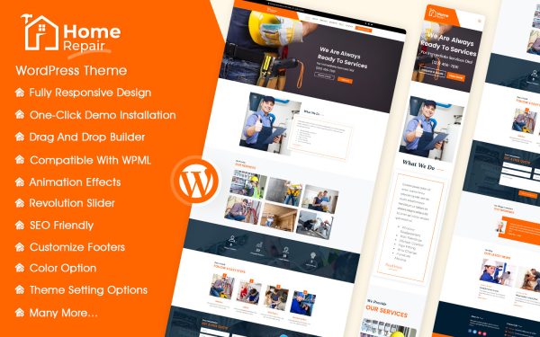 Home Repair Services WordPress Theme With AI Content Generator - Image 1