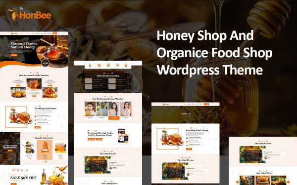 Honbee - Honey And Organic Food Shop WordPress Theme. - Image 1