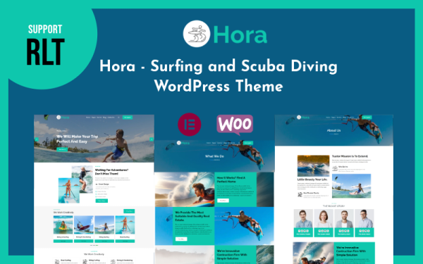 Hora - Surfing and Scuba Diving WordPress Theme. - Image 1