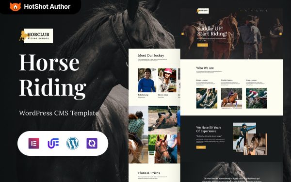 Horclub - Horse Riding And Equestrian Center WordPress Elementor Theme - Image 1