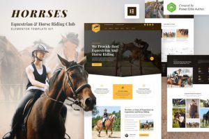 Horrses equestrian horse riding club elementor template kit gplpixel.jpg