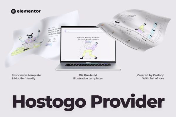 Hostogo - Hosting Provider Elementor Template Kit - Image 1