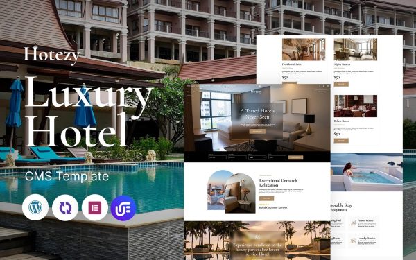 Hotezy - Luxury Hotel And Resort Multipurpose Responsive WordPress Theme - Image 1