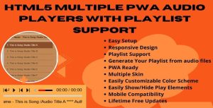 Html5 multiple pwa audio players with playlist support gplpixel.jpg
