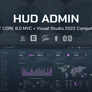 HUD - .NET Core 8.0 MVC Admin Template