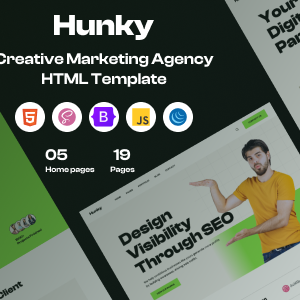 Hunky - Creative Marketing Agency HTML Template
