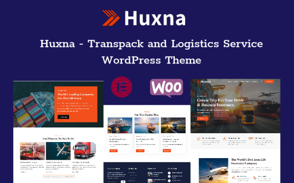 Huxna - Transpack and Logistics Service WordPress Theme - Image 1