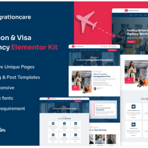 Immigrationcare - Immigration and Visa Consultancy Elementor Kit