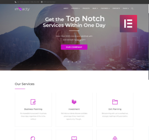 Impacty business consulting wordpress elementor theme.png
